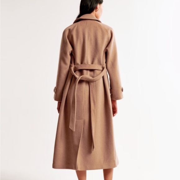 Abercrombie Wool-Blend Trench Coat in Brown - Picture 3 of 11